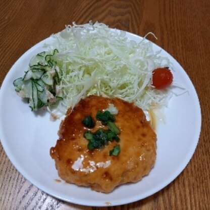 大きく焼きました^^
小さな子も、タレの味が好みだったらしく、パクパク食べてくれました。
美味しかったです☆また作ります！